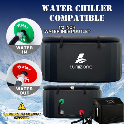 Inflatable Cold Plunge Tub 132 Gallons Capacity Ice Bath White