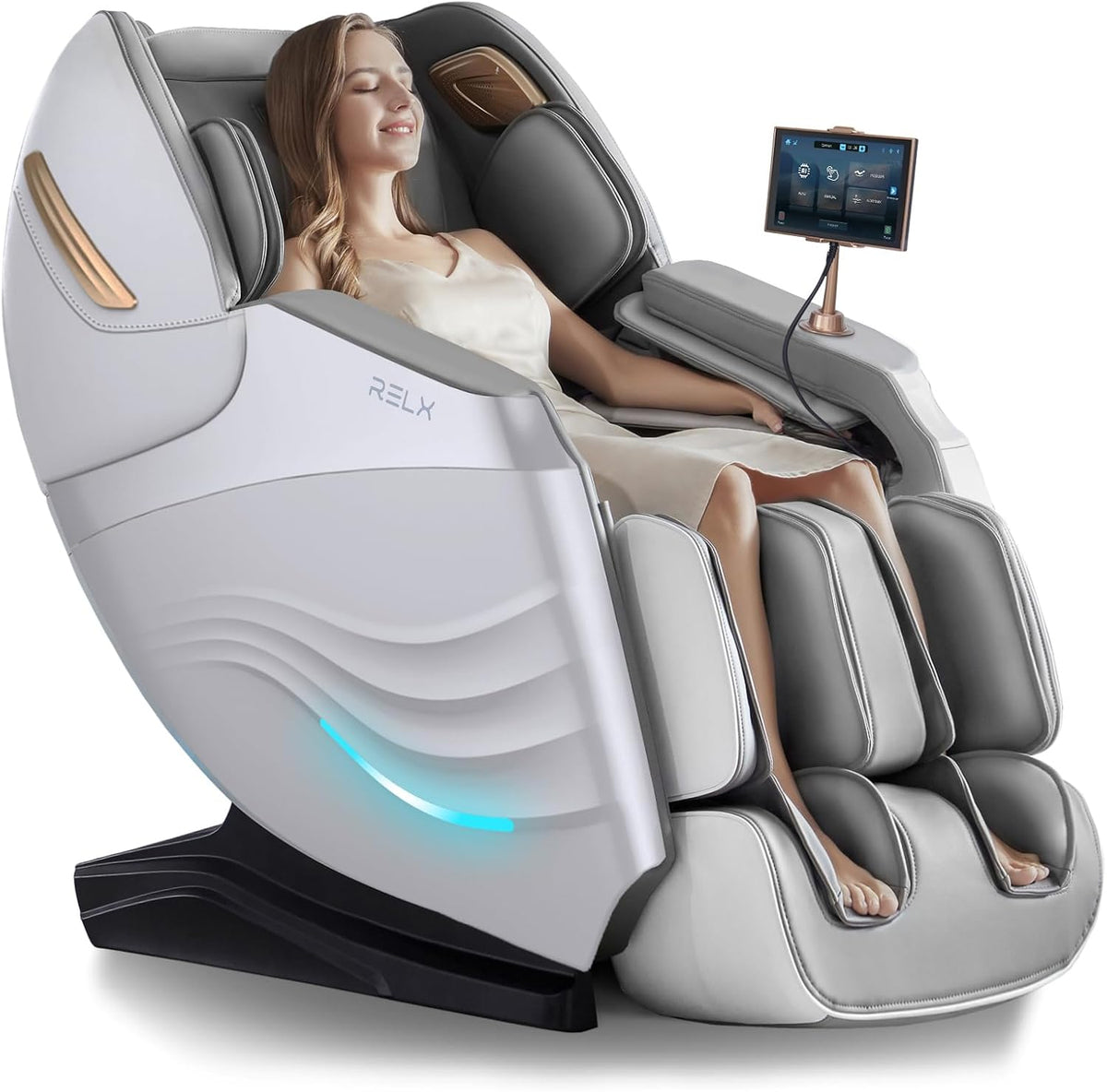 Massage Chair Full Body with Body Scan, Zero Gravity, Sl-Track, White